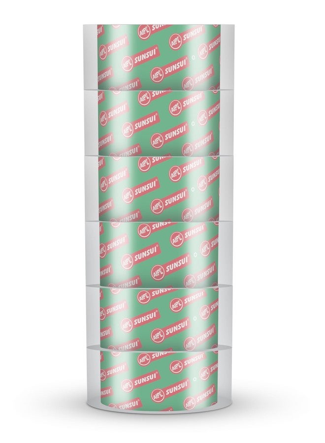 AIPL Heavy Duty Industrial Grade Crystal Clear Packing Tape, Packaging Tape Refill Rolls, 6 Rolls 48MMX60MTR for Sealing, Moving, Shipping, Office&Storage - Image 1