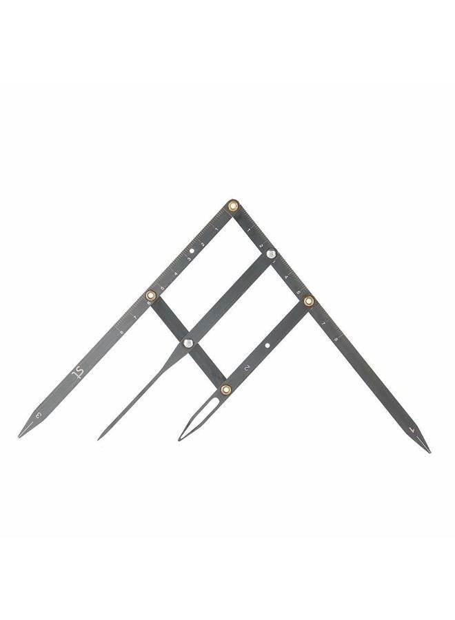 Salmue Eyebrow Ruler with Golden Ratio, Stainless Steel Tattoo Eyebrow Measuring Ruler Eyebrow Caliper, Flexible Semi Permanent Eyebrow Tattoo Designing Shaping Tools - Image 1