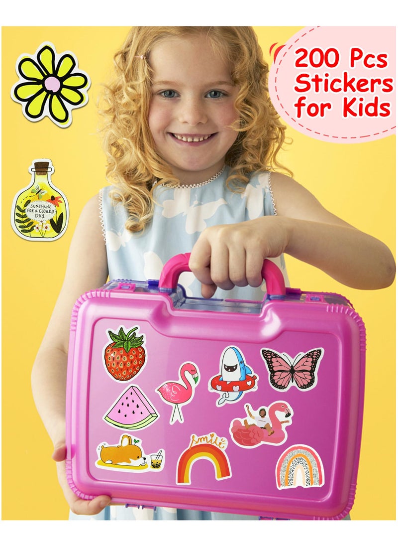 Generic - 200Pcs Water Bottle Stickers for Kids, Cute Stickers for Water Bottles, Vinyl Waterproof Stickers Aesthetic Laptop Sticker Pack Classroom Prizes Skateboard Stickers for Kids Teens Girls Students - Image 1
