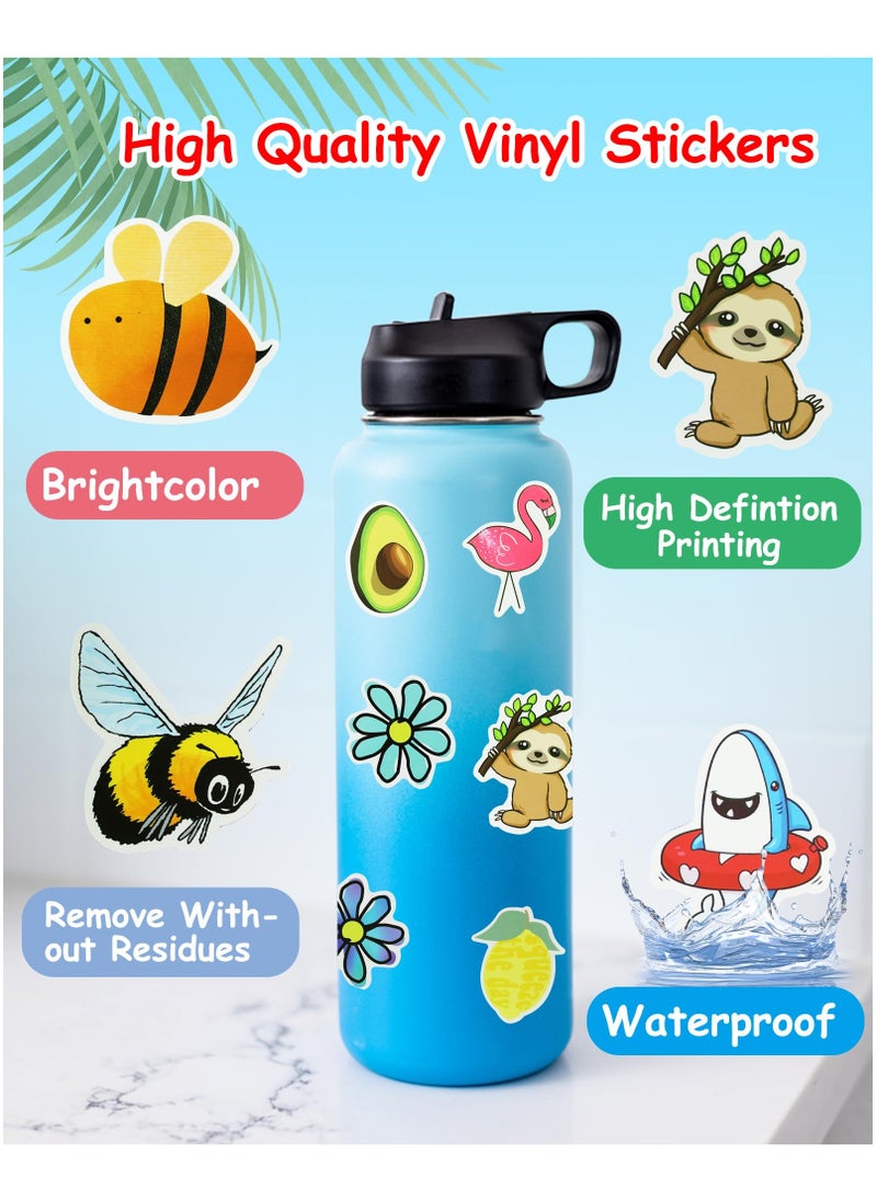Generic - 200Pcs Water Bottle Stickers for Kids, Cute Stickers for Water Bottles, Vinyl Waterproof Stickers Aesthetic Laptop Sticker Pack Classroom Prizes Skateboard Stickers for Kids Teens Girls Students - Image 1
