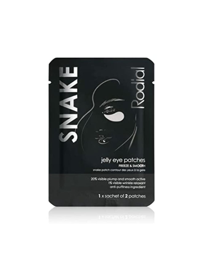 Rodial Snake Jelly Eye Patches 1 Sachet Rejuvenate and Firm AntiPuffiness Formula for Under Eyes Firming and Smoothing Effect Botanical Extracts for Improving Skin Elasticity - Image 1