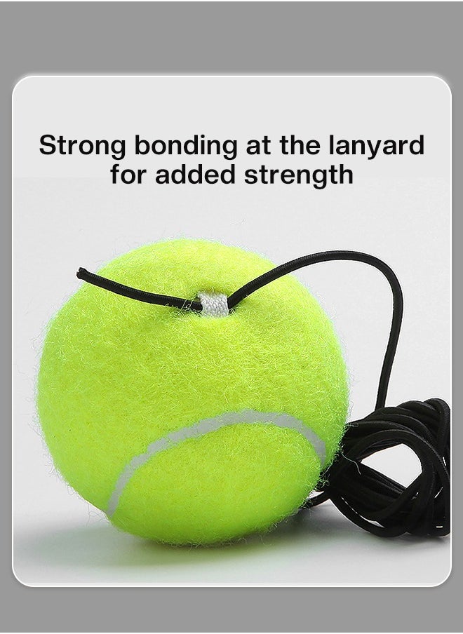 GROIC - 5-PCs Tennis Trainer Rebound Ball Set, Tennis Practice Trainer Gear Tennis Training Equipment Kit with 1 Trainer Base 4 Elastic Ropes & 4 Balls for Beginners, Kids, Adults - Image 1