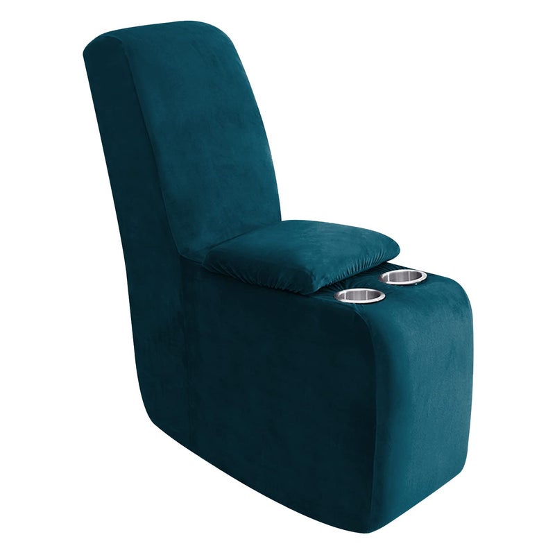 ULTICOR 7Piece L Shape Sectional Recliner Sofa Covers Velvet Stretch Reclining Couch Covers for Reclining L Shape Sofa Thick Soft Washable Deep Teal 1 Console Cover