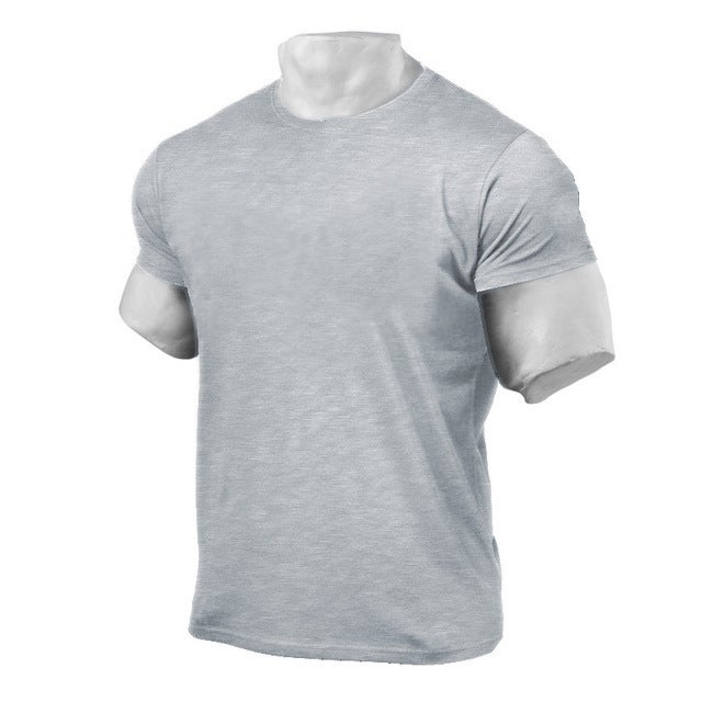 Generic Mens clothing 2020 new fitness sports casual cotton European and American fashion fashion clothing personalized letter short sleeve t-shirt Pure Gray