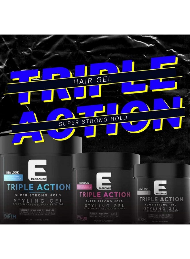E Elegance جل شعر Earth Fragrance Triple Action للرجال والنساء، ثبات قوي للغاية وكثافة فائقة ولمعان يدوم طويلاً، خالٍ من القشرة وعطر منعش لجميع أنواع الشعر، 8.45 أونصة - Image 4