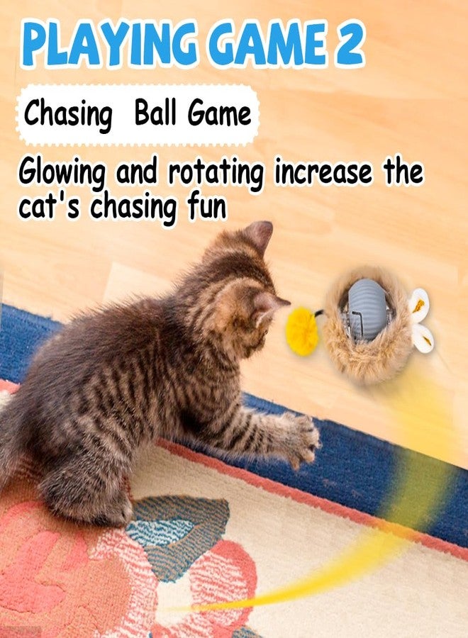 AWOOF Interactive Cat Toys for Indoor Cats,Automatic Motion Activated Moving Ball Hide and Seek Game,Cat Hunting Toy Exercise Kicker for Indoor Kitten - Image 3