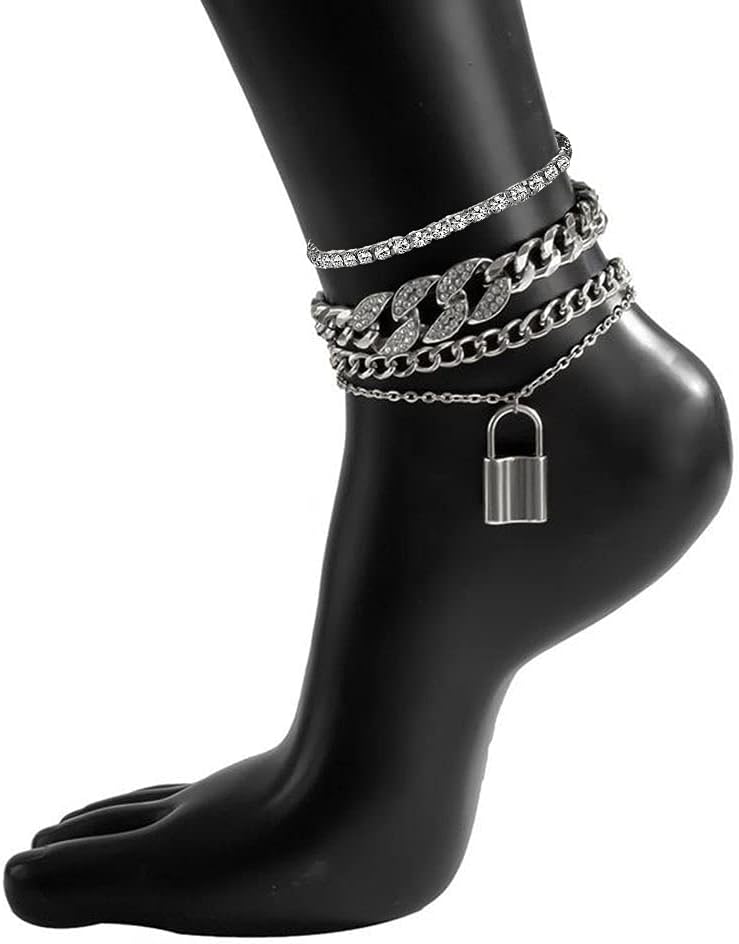 yfstyle Butterfly Ankle Bracelet for Women Rhinestone Anklets Bulk Adjustable Layered Beach Ankle Bracelet Braided Chain Anklet Charm Ankle Bracelet Jewerly Gift - Image 2