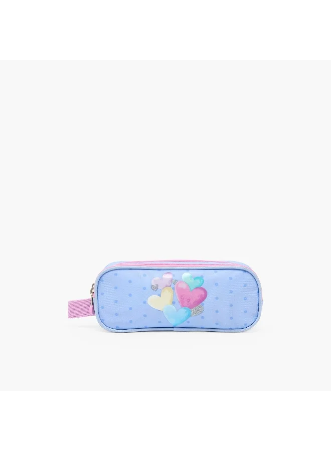 Enso Enso-Hearts-Pouch-2 Cmprts-Polyester) Blue \ 23X9X7