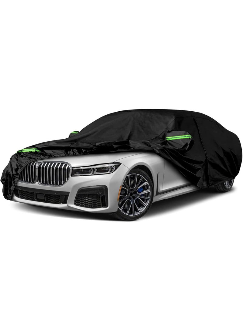 Zipporah 6-Layer Luxury Waterproof Dustproof Car Cover for 2012-2026 BMW 7 Series with Locks, glowing straps and Zipper Lock - Image 1