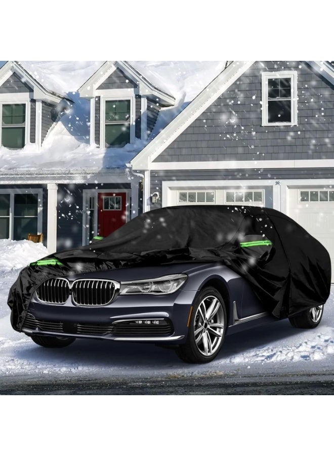 Zipporah 6-Layer Luxury Waterproof Dustproof Car Cover for 2012-2026 BMW 7 Series with Locks, glowing straps and Zipper Lock - Image 5