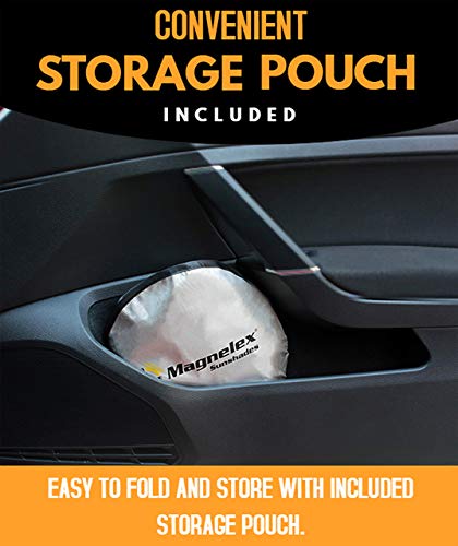 Magnelex Windshield Sun Shade - Reflective Fabric Blocks Sun and Keeps Your Vehicle Cool, Foldable Sun Shield for Car (Universal Fit) - Image 5