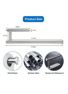Generic Under Cabinet Paper Towel Holder Wall Mount Self Adhesive Under The Counter Paper Tower Holder Stainless Steel Tissue Roll Holder for Kitchen Organization Bathroom Farmhouse Countertop  - Image 3