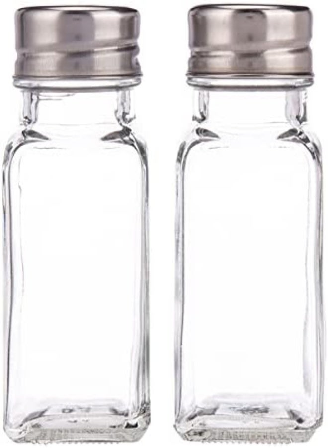 Akdc Salt And Pepper Set L(4Cm) Xw(4Cm) Xh(9Cm) Clear With Silver Lid - Image 4