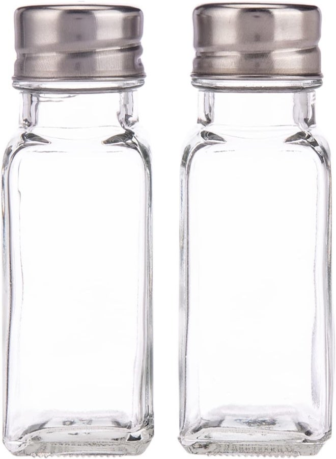 Akdc Salt And Pepper Set L(4Cm) Xw(4Cm) Xh(9Cm) Clear With Silver Lid - Image 3