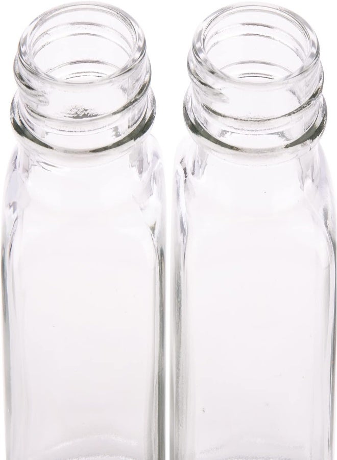 Akdc Salt And Pepper Set L(4Cm) Xw(4Cm) Xh(9Cm) Clear With Silver Lid - Image 1