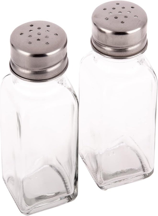 Akdc Salt And Pepper Set L(4Cm) Xw(4Cm) Xh(9Cm) Clear With Silver Lid - Image 5
