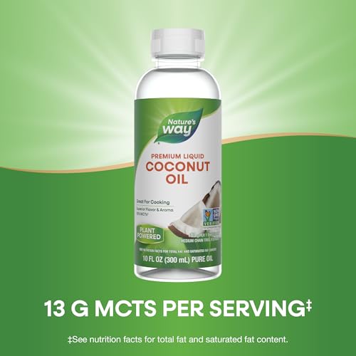 Nature's Way Liquid Coconut Oil, Superior Flavor and Aroma, Hexane Free, Stays Liquid, Non-GMO Project Verified, 10 Fl Oz (Packaging May Vary) - Image 5