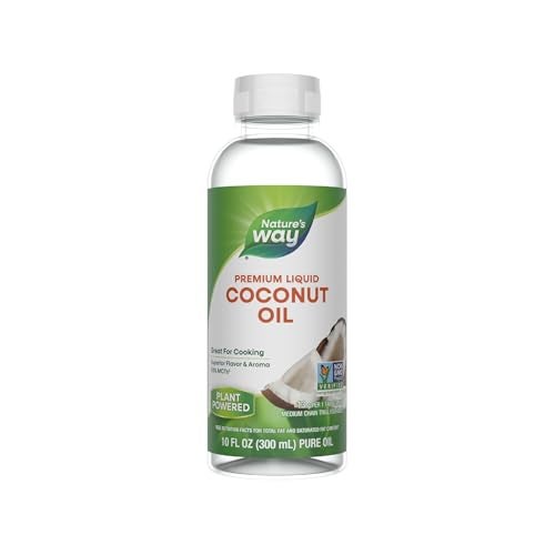 Nature's Way Liquid Coconut Oil, Superior Flavor and Aroma, Hexane Free, Stays Liquid, Non-GMO Project Verified, 10 Fl Oz (Packaging May Vary) - Image 1