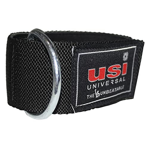 USI UNIVERSAL The Unbeatable 7006 Nylon Ankle Cuff, Nylon Webbing, Soft Neoprene Lining, Hook & Loop Closure, Ankle Cuff to Enhance Legs, Abs & Glutes for Men & Women (Black, Pack of 1 Pc) - Image 1