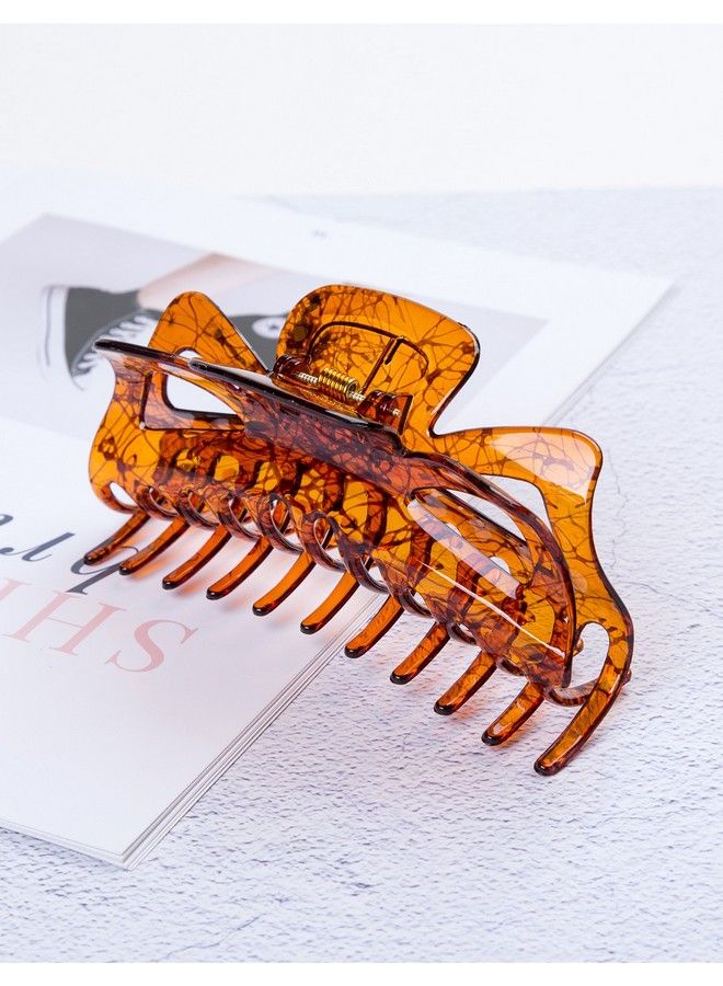 Prettyou 5.5 Inches Large Hair Clips Crystal Plastic Hair Claw Banana Clips Accessories For Womenpack Of Two - Image 4