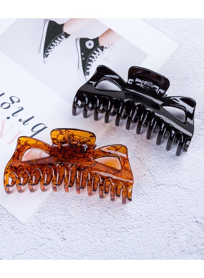 Prettyou 5.5 Inches Large Hair Clips Crystal Plastic Hair Claw Banana Clips Accessories For Womenpack Of Two - Image 5