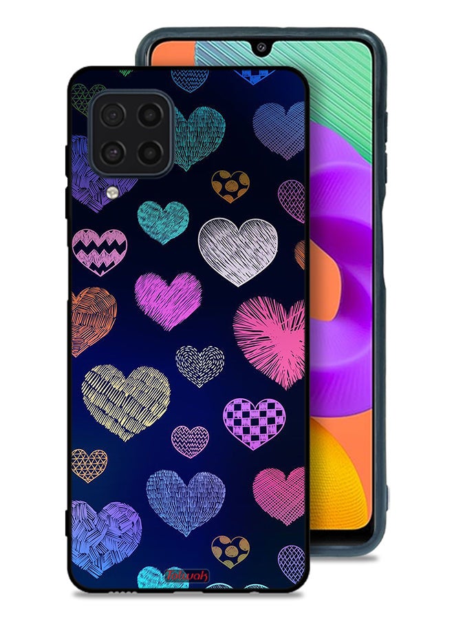 Tolwak Samsung Galaxy F22 Protective Case Cover Dhaga Hearts Pattern - Image 1