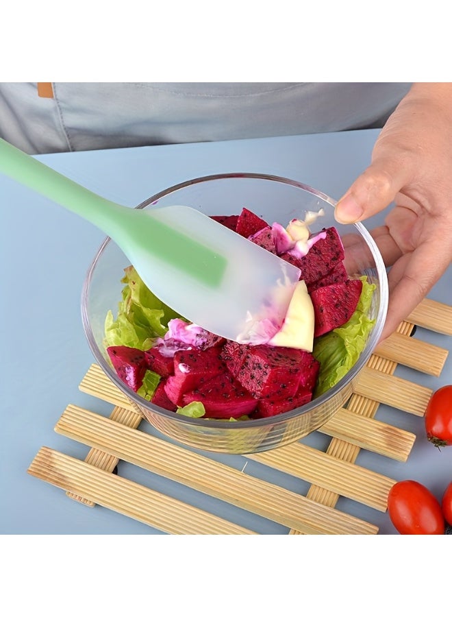 3pcs Silicone Spatula Set , Small Size with Semi-Transparent Handle, Buttercream Spreader, Cake Baking Smoother, Kitchen Cooking Tool,Suitable for Baking and Salad Mixing - Image 2