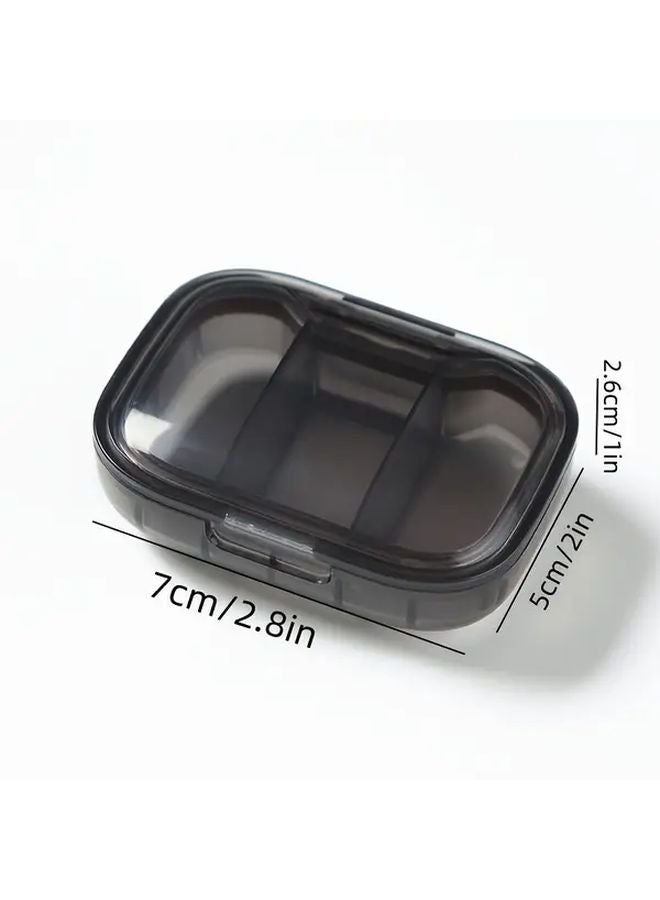 Blue Portable Mini Pill Case 3 Compartment Weekly Medicine Organizer Tablet Container - Image 3