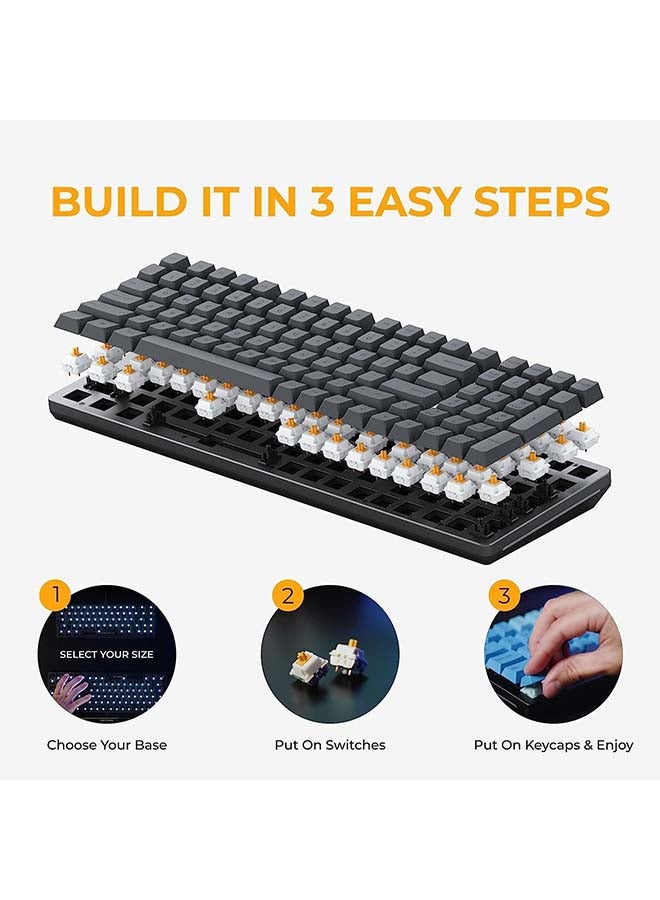Glorious Gaming Gmmk 2 Full Size (96%) Barebones (Frame Only) - Mechanical Gaming Keyboard Frame, Full Size (96%), Aluminium, Customisable, Per Key Rgb, American/Ansi Layout - Black - Image 2