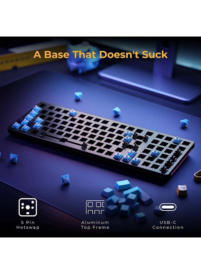 Glorious Gaming Gmmk 2 Full Size (96%) Barebones (Frame Only) - Mechanical Gaming Keyboard Frame, Full Size (96%), Aluminium, Customisable, Per Key Rgb, American/Ansi Layout - Black - Image 5