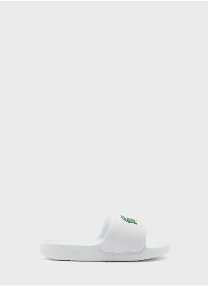 LACOSTE - Youth Croco 1.0 Slides - Image 1