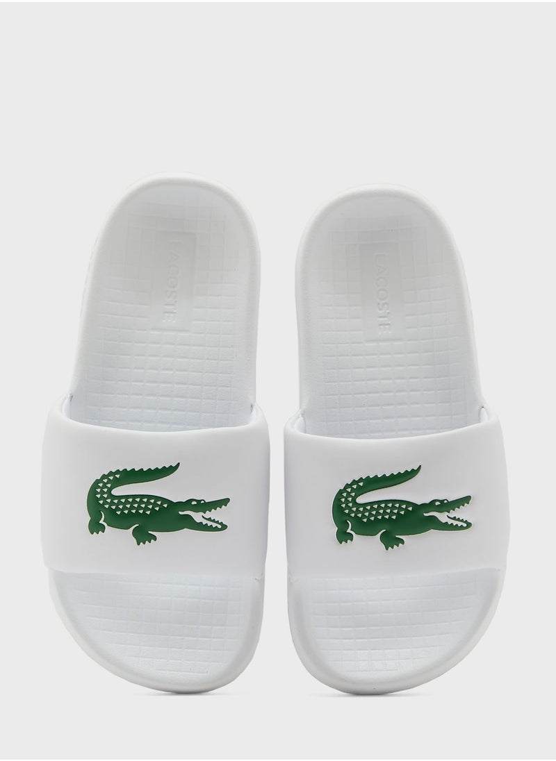LACOSTE - Youth Croco 1.0 Slides - Image 1