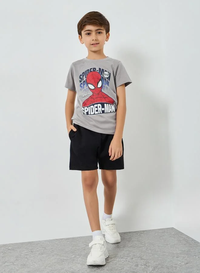 Styli Boys Grey Spider-Man Cotton T-Shirt