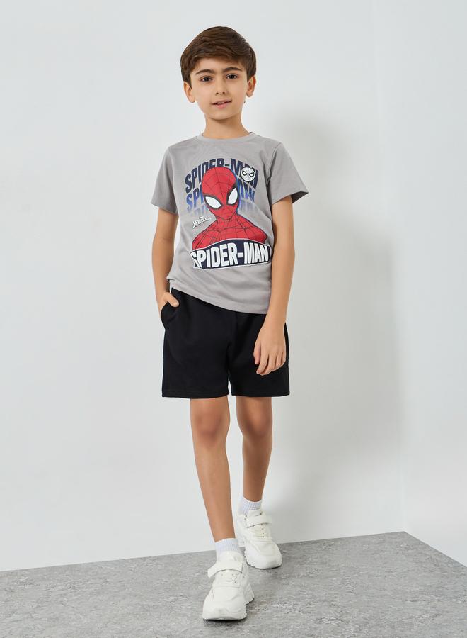 Styli Boys Grey Spider-Man Cotton T-Shirt - Image 2