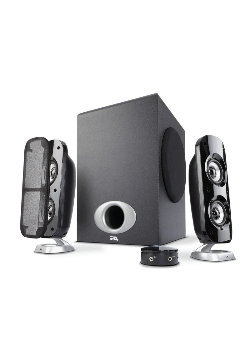 Cyber Acoustics Cyber Acoustics CA-3810 2.1 Multimedia Speaker System with Subwoofer, 80 Watts Peak Power, Strong Bass, Perfect for Music, Movies, and Games  - Image 1