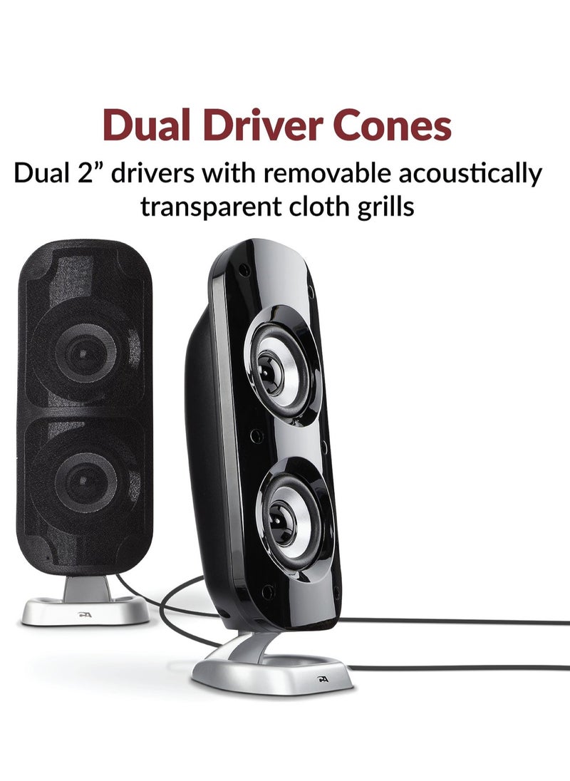 Cyber Acoustics Cyber Acoustics CA-3810 2.1 Multimedia Speaker System with Subwoofer, 80 Watts Peak Power, Strong Bass, Perfect for Music, Movies, and Games  - Image 5