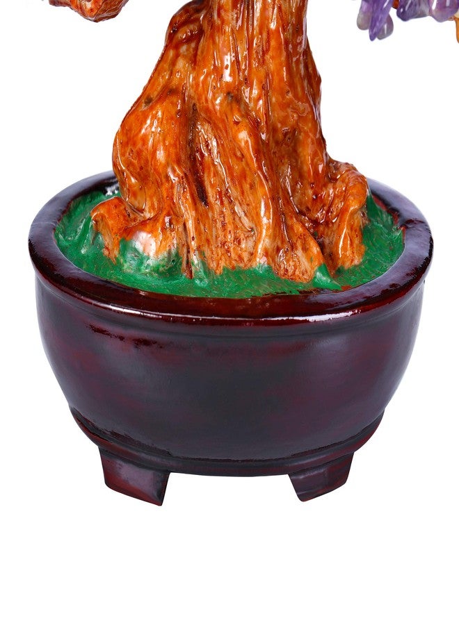 Top Plaza 7 Chakra Healing Crystal Tree 10 Inch Stone Bonsai Tree Feng Shui Good Luck Wealth Money Trees Decor Business Gift for Office Home Living Room - Image 5