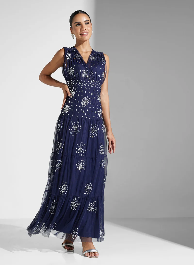 Amelia Rose Tiered Sequin Dress