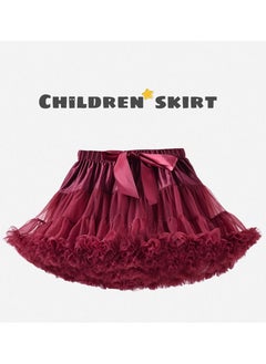 Loquat Girls Ballerina Ballet Tutu Costume Skirt Red Color 