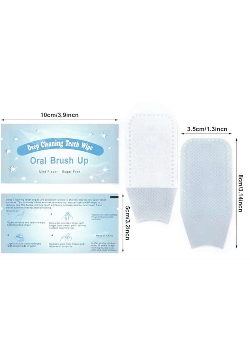 Bluejw Ultra Hydrating Premium Teenage Wipes Oral Cleaning Brush Disposable Tooth Brush Finger Teeth Wipes 50 Pieces 100% Biodegradable Hypoallergenic 0% Plastic Sensitive Protect Water Wipe - Image 5