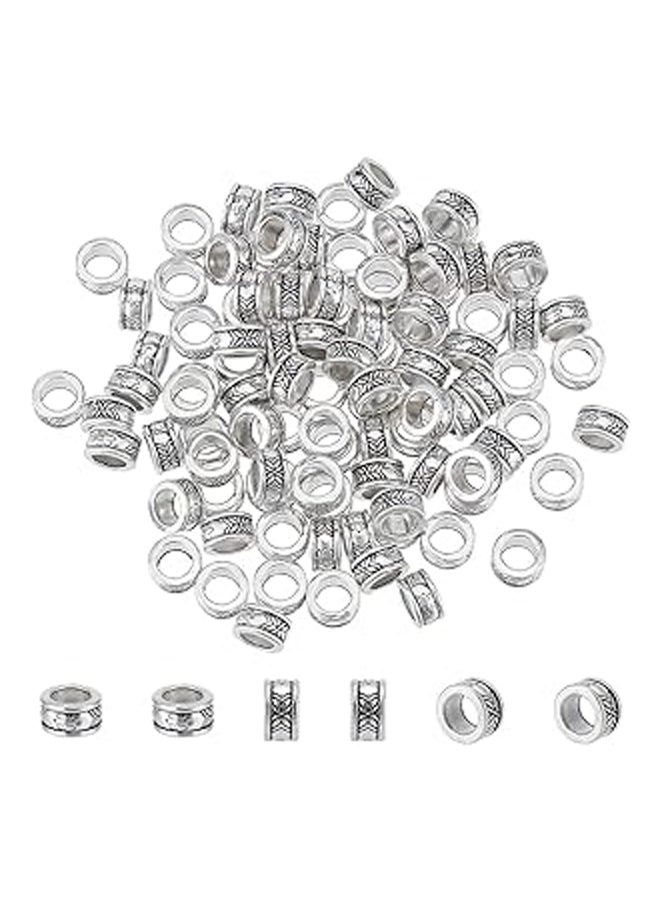 Elite100pcs Rondelle فاصل الخرز سبائك التبت العتيقة سيلفي  - Image 1