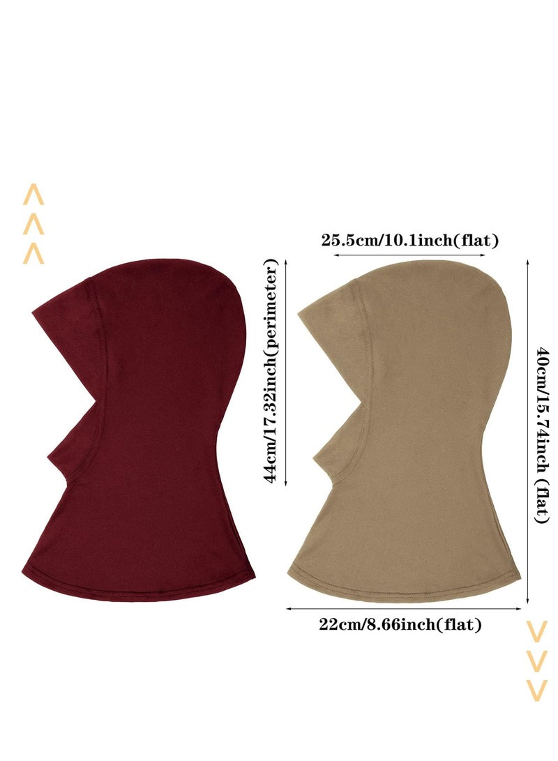 SYOSI غطاء رأس كيميائي للنساء 9 قطع حجاب موسلين نسائي بلون سادة غطاء مودال قابل للتعديل قابل للتمدد مسلمة - Image 3