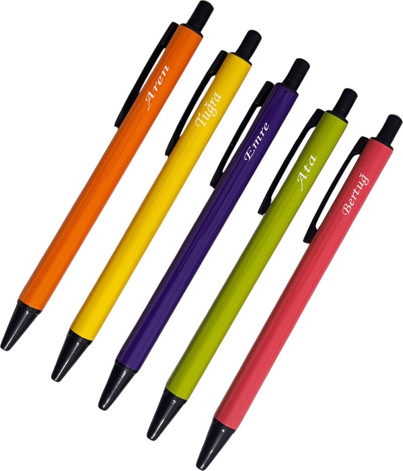 Tusah Metal Ballpoint Pen Set of 5 Personalized  - Image 1