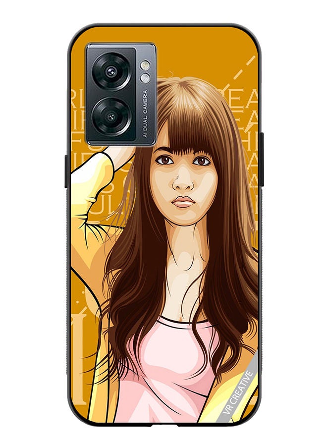 VR CREATIVE Protective Case Cover For OnePlus Nord N300 Girl Posing Design Multicolour - Image 1