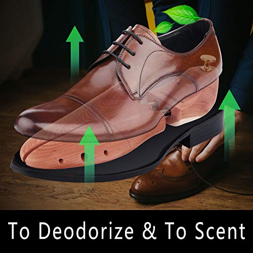 Cedar Space Cedar Shoe Trees for Men, 7.5-14 Sizes Cedar Shoe Trees, 2 Pairs Wooden Shoe Stretcher Tree, 2 Pairs, CS41 -US Size Men7.5 - Image 3