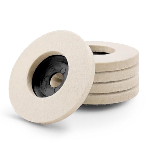 NuoDunco 10Pcs 4 Inch Nylon Fiber Flap Disc, 320 Grit Buffing Polishing Wheel for Angle Grinder, Scouring Pad Paint Stripper and Rust Remover - Image 1