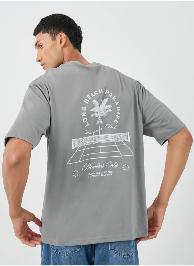 Styli Styli Graphic Print Round Neck T-Shirt