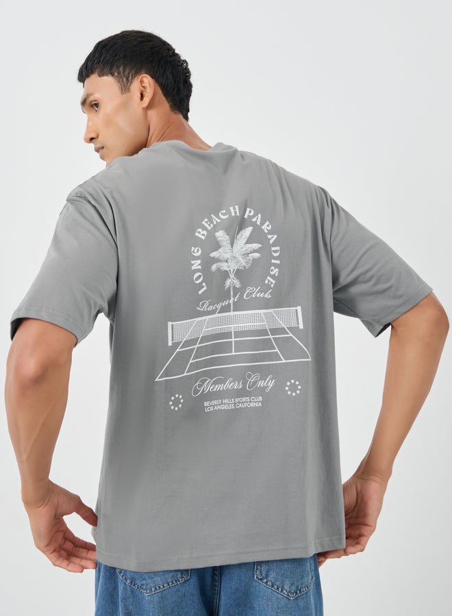 Styli Graphic Print Round Neck T-Shirt - Image 1