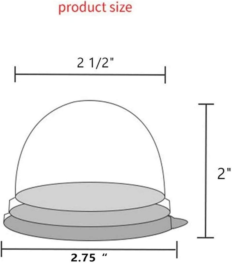 YUDONG 50Set 2 Inch of Clear Plastic Mini Cake Box,Cake Packing Boxes,Wedding Party Cake Container Muffins Cheese Pastry Dessert Mooncake Display Holder for Wedding Birthday Party (Golden) - Image 2