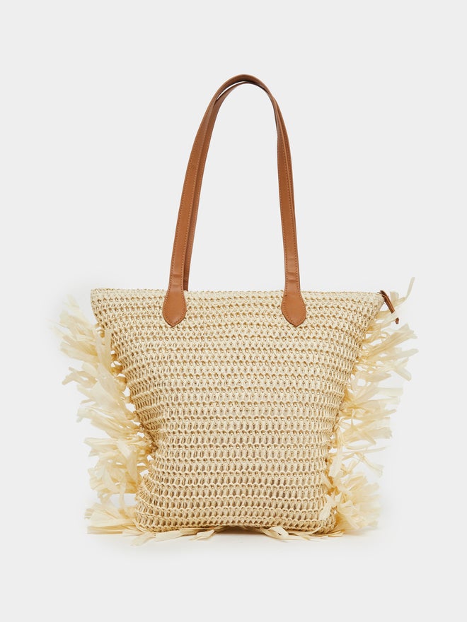 Styli Side Fringe Detail Beach Shoulder Bag - Image 4